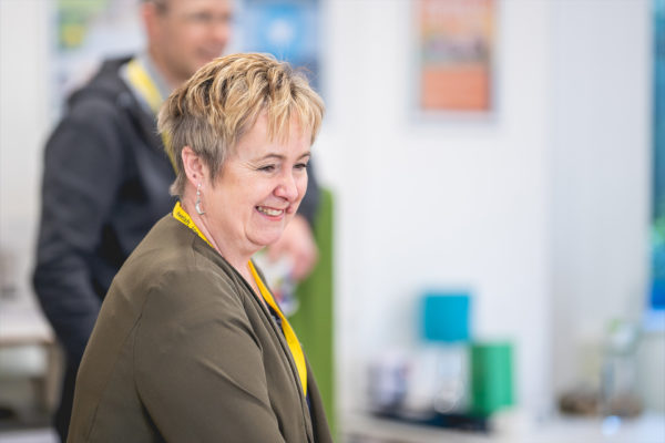 Candid shot of Caerphilly County Borough Council's Head of Regeneration, Rhian Kyte, at Welsh ICE.